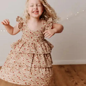 Poinsettia Playsuit/Dress PREORDER-Christmas Clothing-Bencer & Hazelnut-000 PLAYSUIT-Little Soldiers