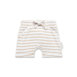 Stripe Rib Harem Shorts - Oatmeal-Aster & Oak-00-Little Soldiers