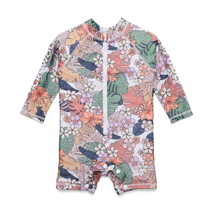 Rash Suit - Tropical Floral-Kids Swimwear-Crywolf Child-0-Little Soldiers