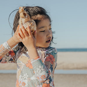 Rash Vest - Tropical Floral-Kids Swimwear-Crywolf Child-1-Little Soldiers