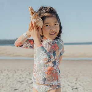 Rash Vest - Tropical Floral-Kids Swimwear-Crywolf Child-1-Little Soldiers