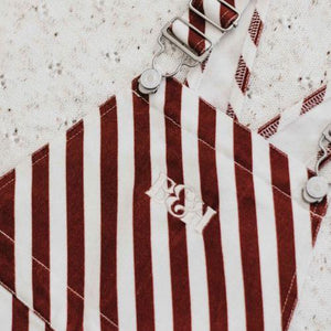 Candy Cane Denim Overalls PREORDER-Christmas Clothing-Bencer & Hazelnut-00-Little Soldiers