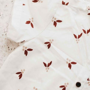 Mistletoe Collared Shirt PRE ORDER-Christmas Clothing-Bencer & Hazelnut-00 With Snaps at Bottom-Little Soldiers