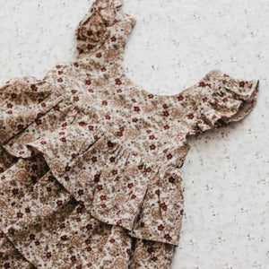 Poinsettia Playsuit/Dress PREORDER-Christmas Clothing-Bencer & Hazelnut-000 PLAYSUIT-Little Soldiers