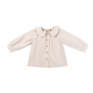 Round Collar Shirt - Buttermilk-Baby Onesie-Ponchik Kids-000-Little Soldiers