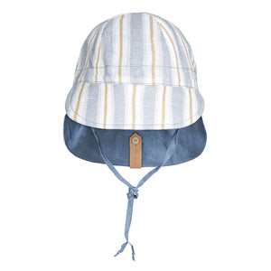 Lounger Baby Reversible Flap Sun Hat - Spencer / Steele-Hats-Bedhead Hats-3-6mth/42- 46cm / XS-Little Soldiers
