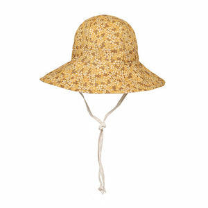Wanderer Girls Reversible Panelled Bucket Sun Hat - Farah / Flax-Hats-Bedhead Hats-46-50cm / 6-12 months / S-Little Soldiers