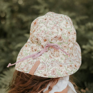 Wanderer Girls Reversible Panelled Bucket Sun Hat - Poppy / Rosa-Hats-Bedhead Hats-46-50cm / 6-12 months / S-Little Soldiers