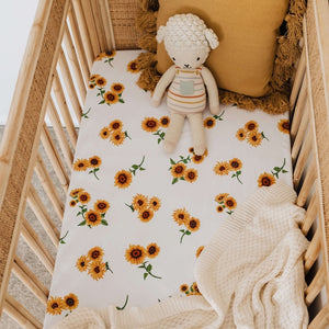 Fitted Cot Sheet Sunflower