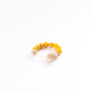 Silicone Dummy Clip/Chain-Cherub & Me-Mustard-Little Soldiers