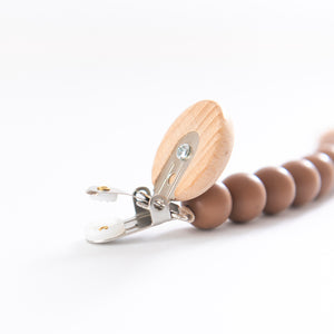 Silicone Dummy Clip/Chain-Cherub & Me-Apricot-Little Soldiers