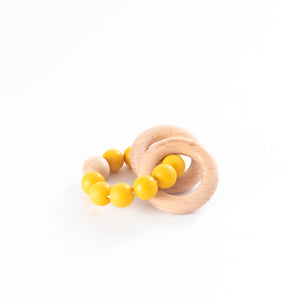 Silicone Teething Ring-Cherub & Me-Mustard-Little Soldiers
