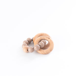 Silicone Teething Ring-Cherub & Me-Taupe-Little Soldiers