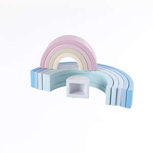 Silicone Rainbow Pastel Blue - Large-Cherub & Me-Little Soldiers