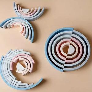 Silicone Rainbow Pastel Blue - Large-Cherub & Me-Little Soldiers