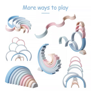Silicone Rainbow Pastel Blue - Large-Cherub & Me-Little Soldiers