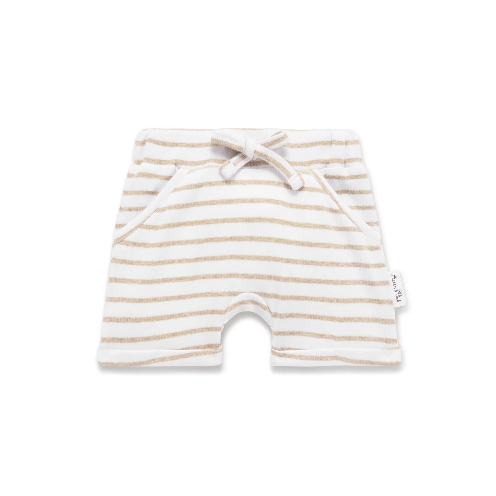 Stripe Rib Harem Shorts - Oatmeal-Aster & Oak-00-Little Soldiers