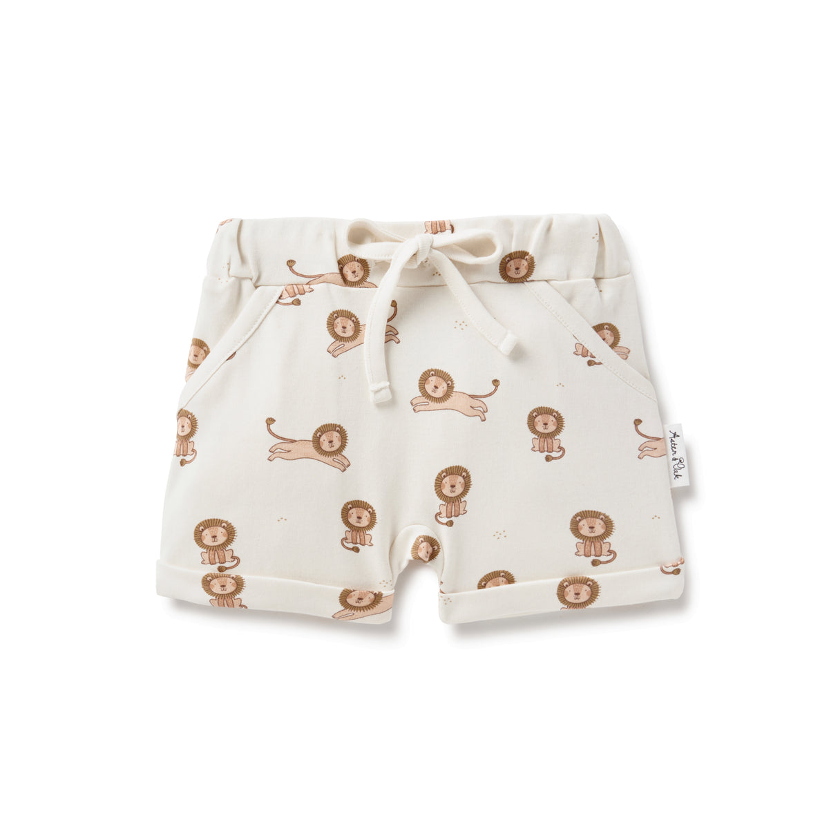 Lion Harem Shorts - Natural-Girls Tops-Aster & Oak-000-Little Soldiers