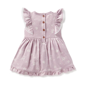 Willow Floral Ruffle Dress - Dawn Pink-Girls dress-Aster & Oak-6-12m-Little Soldiers