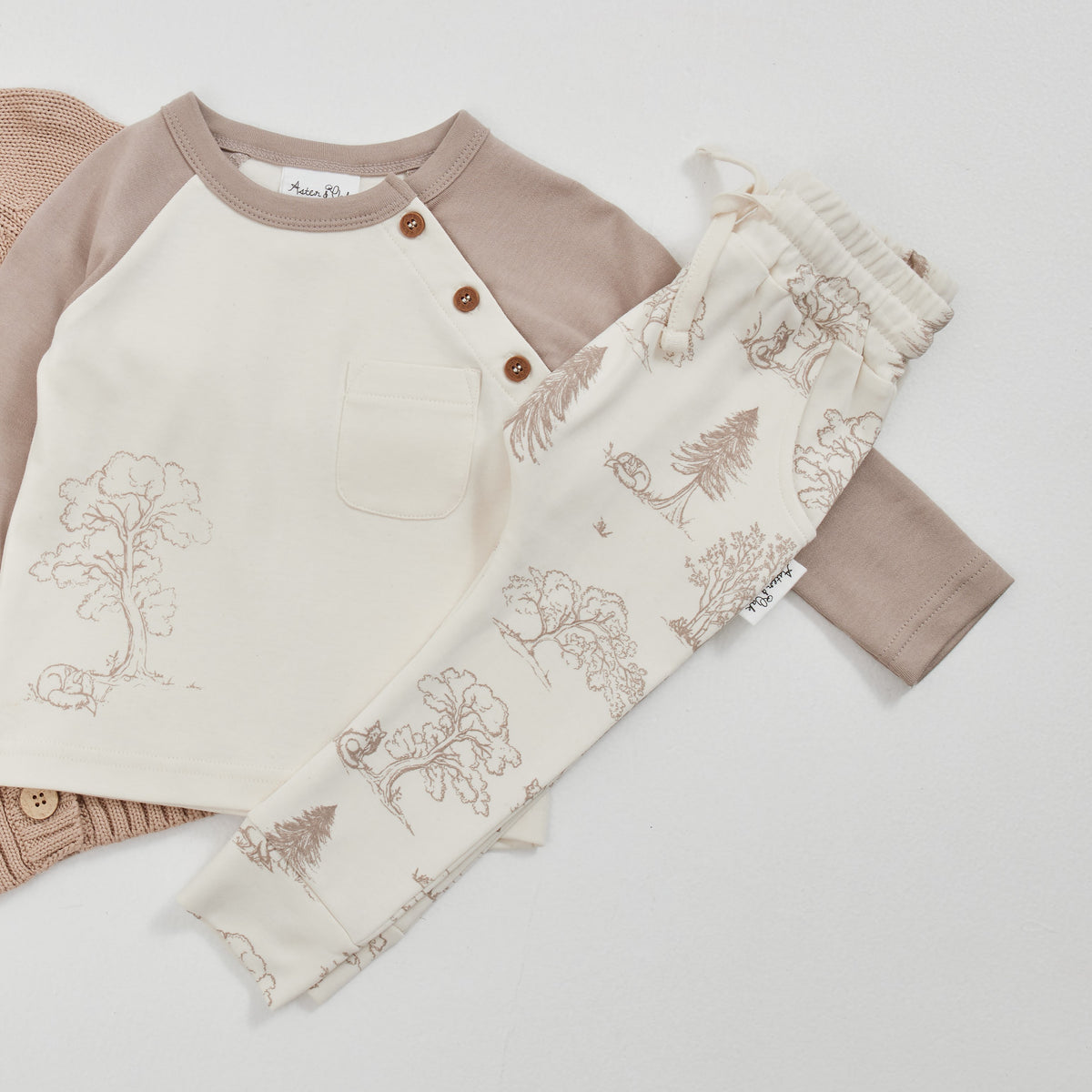 Sleepy Fox Print Tee-Aster & Oak-000-Little Soldiers