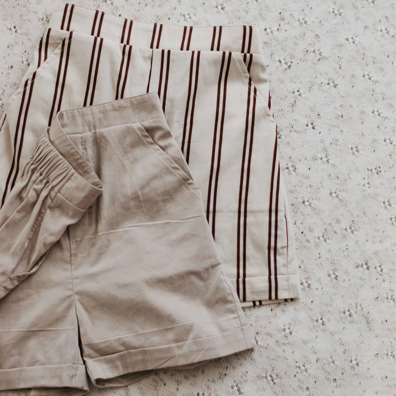 Beige Shorts - PRE ORDER OCT-Bencer & Hazelnut-000-Little Soldiers