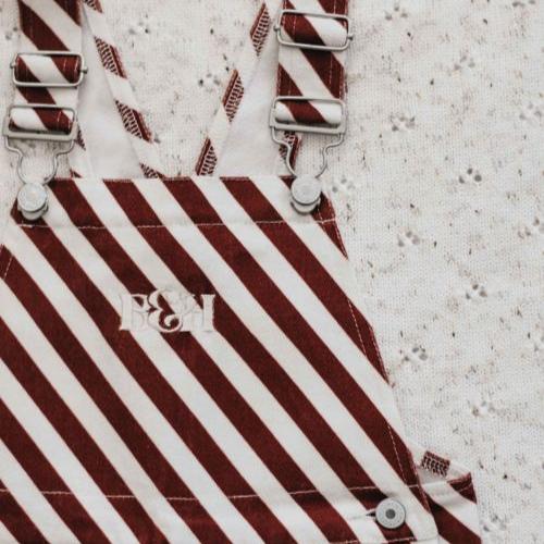 Candy Cane Denim Overalls PREORDER-Christmas Clothing-Bencer & Hazelnut-00-Little Soldiers