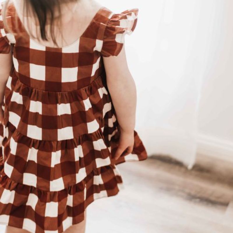 Gingham Playsuit/Dress PREORDER-Christmas Clothing-Bencer & Hazelnut-000 PLAYSUIT-Little Soldiers