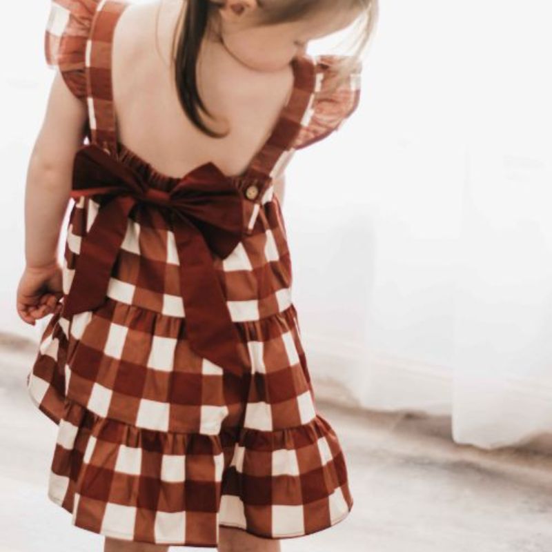 Gingham Playsuit/Dress PREORDER-Christmas Clothing-Bencer & Hazelnut-000 PLAYSUIT-Little Soldiers
