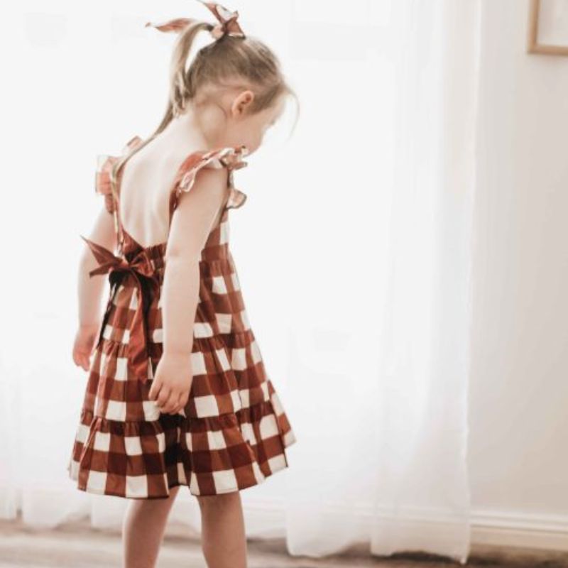 Gingham Playsuit/Dress PREORDER-Christmas Clothing-Bencer & Hazelnut-000 PLAYSUIT-Little Soldiers