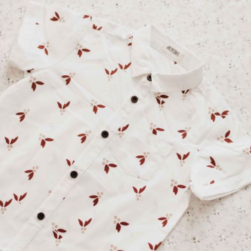 Mistletoe Collared Shirt PRE ORDER-Christmas Clothing-Bencer & Hazelnut-00 With Snaps at Bottom-Little Soldiers