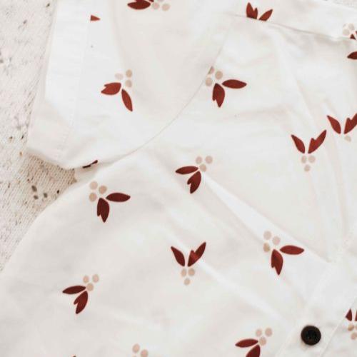 Mistletoe Collared Shirt PRE ORDER-Christmas Clothing-Bencer & Hazelnut-00 With Snaps at Bottom-Little Soldiers