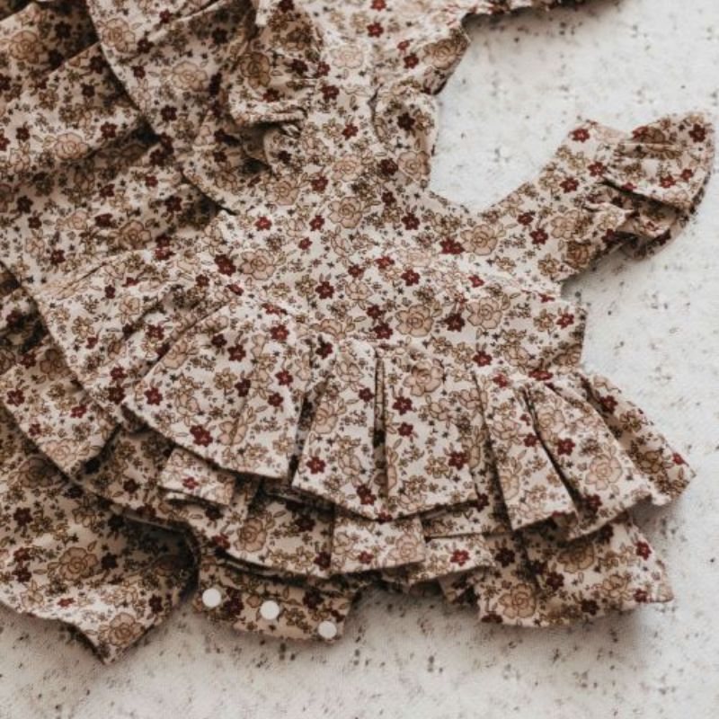 Poinsettia Playsuit/Dress PREORDER-Christmas Clothing-Bencer & Hazelnut-000 PLAYSUIT-Little Soldiers