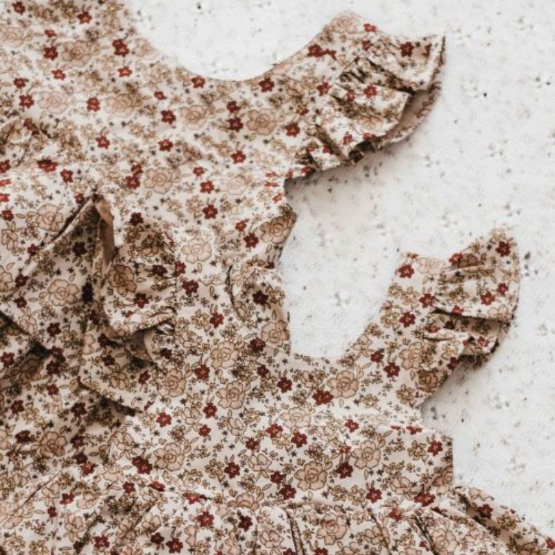 Poinsettia Playsuit/Dress PREORDER-Christmas Clothing-Bencer & Hazelnut-000 PLAYSUIT-Little Soldiers