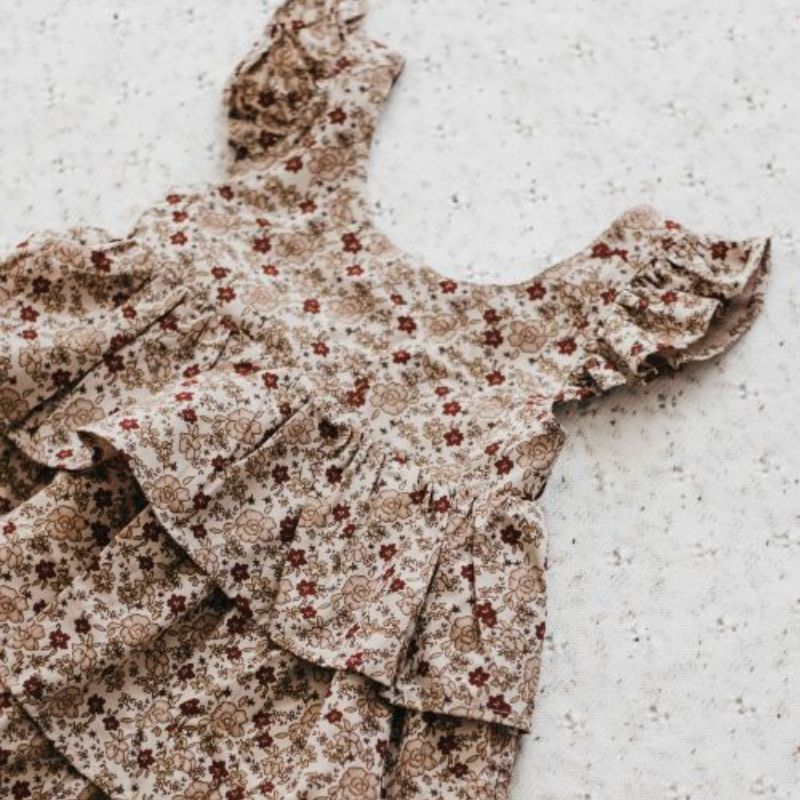 Poinsettia Playsuit/Dress PREORDER-Christmas Clothing-Bencer & Hazelnut-000 PLAYSUIT-Little Soldiers