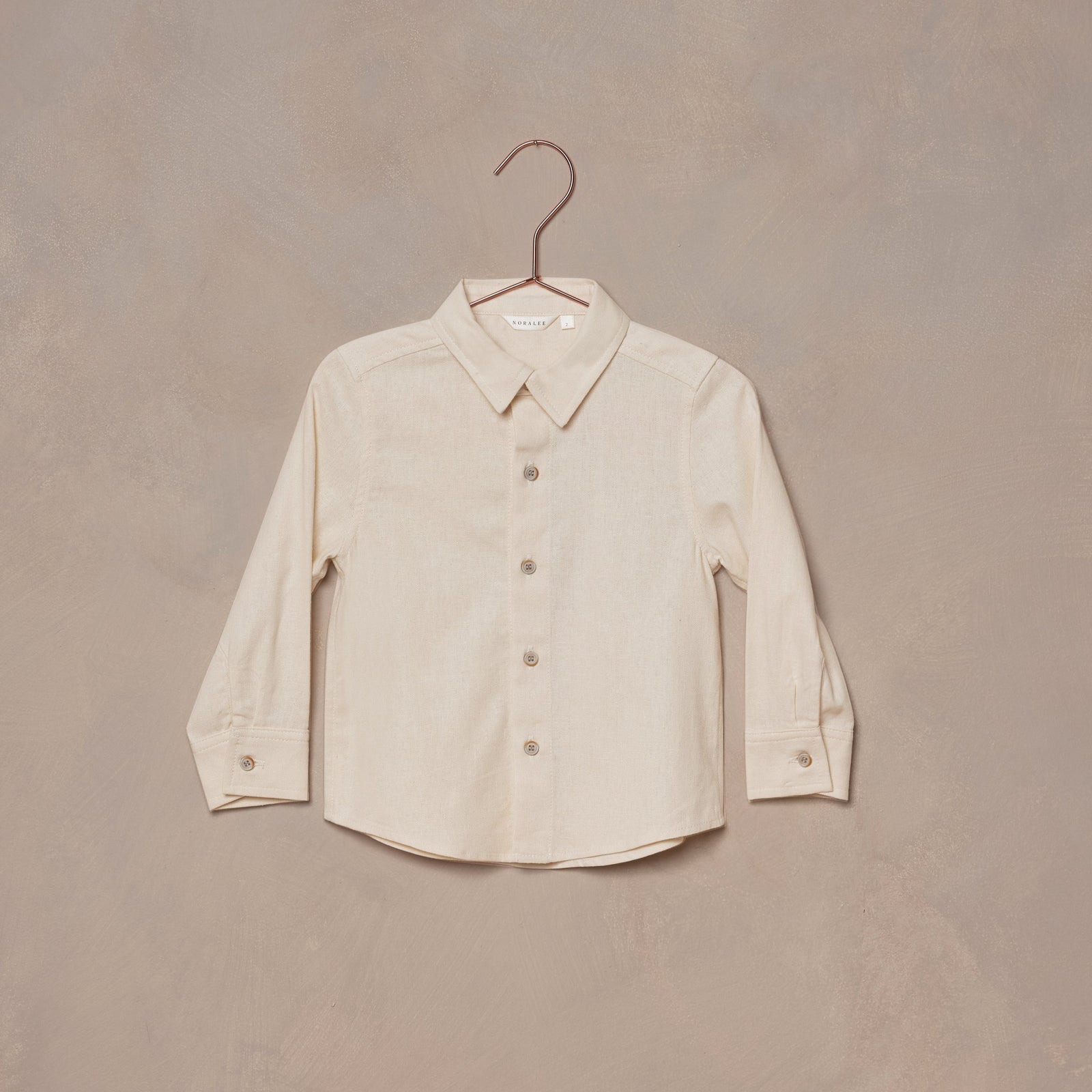 Harrison Button Down - Natural-T-Shirts-Nora Lee-6m-Little Soldiers