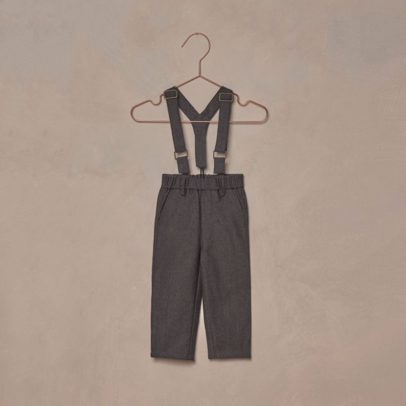Suspender Pant - Black-Baby & Toddler Clothing-Nora Lee-6m-Little Soldiers