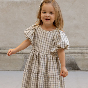 Chloe dress - Autumn plaid-Dress-Nora Lee-18m-Little Soldiers