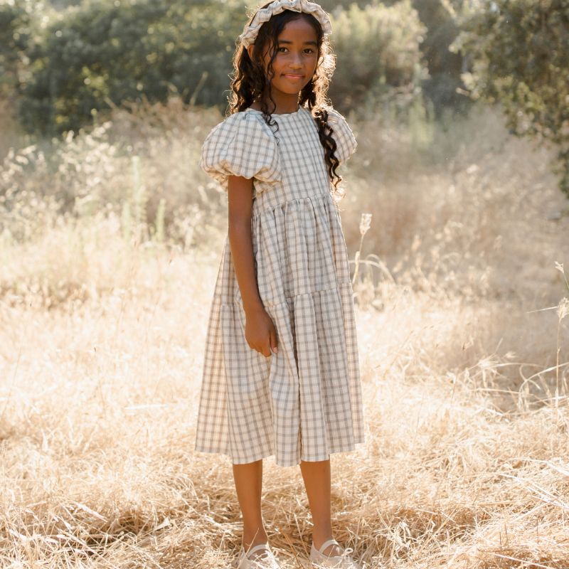 Chloe dress - Autumn plaid-Dress-Nora Lee-18m-Little Soldiers