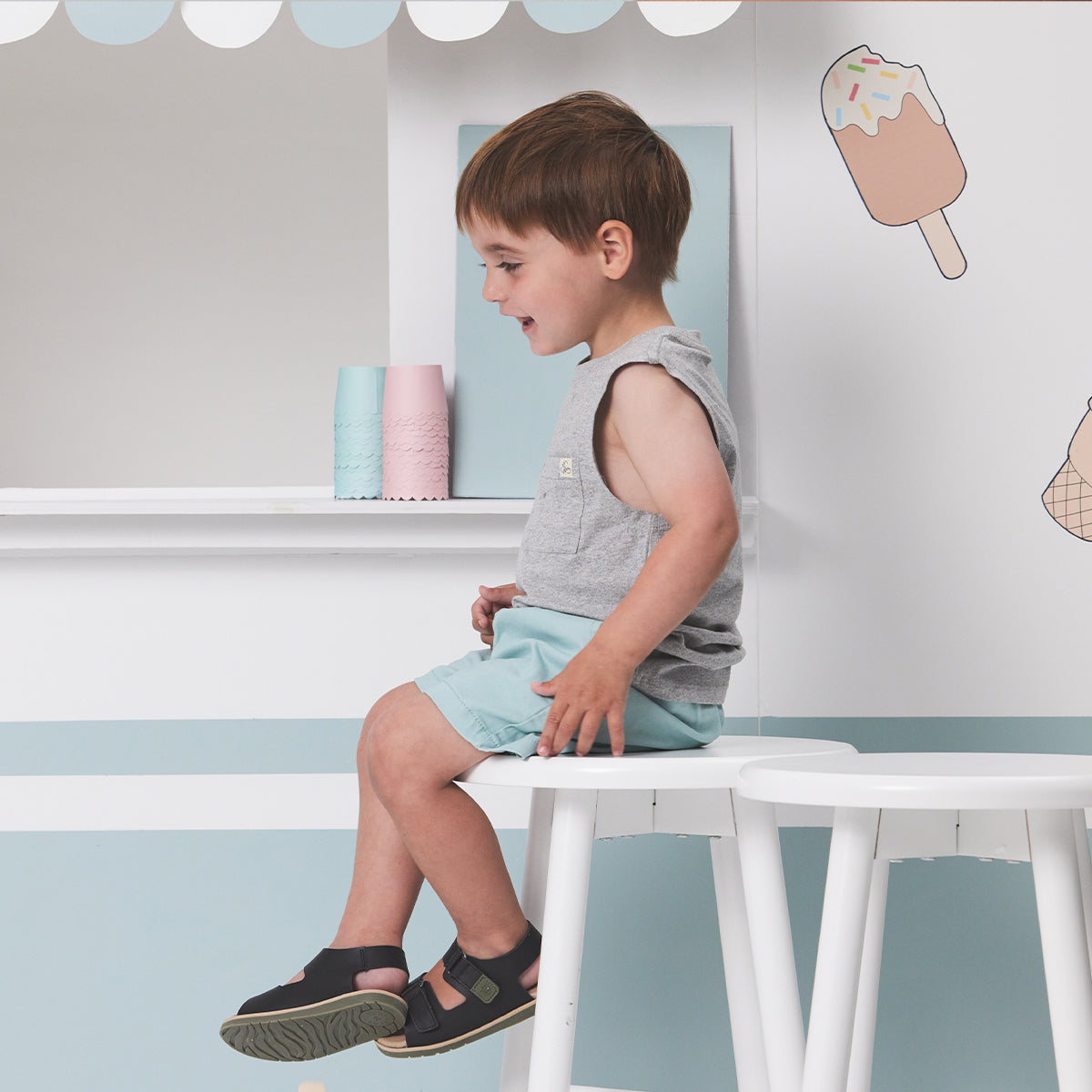 Wilder - Black/Khaki-Shoes-Pretty Brave-EU19-Little Soldiers