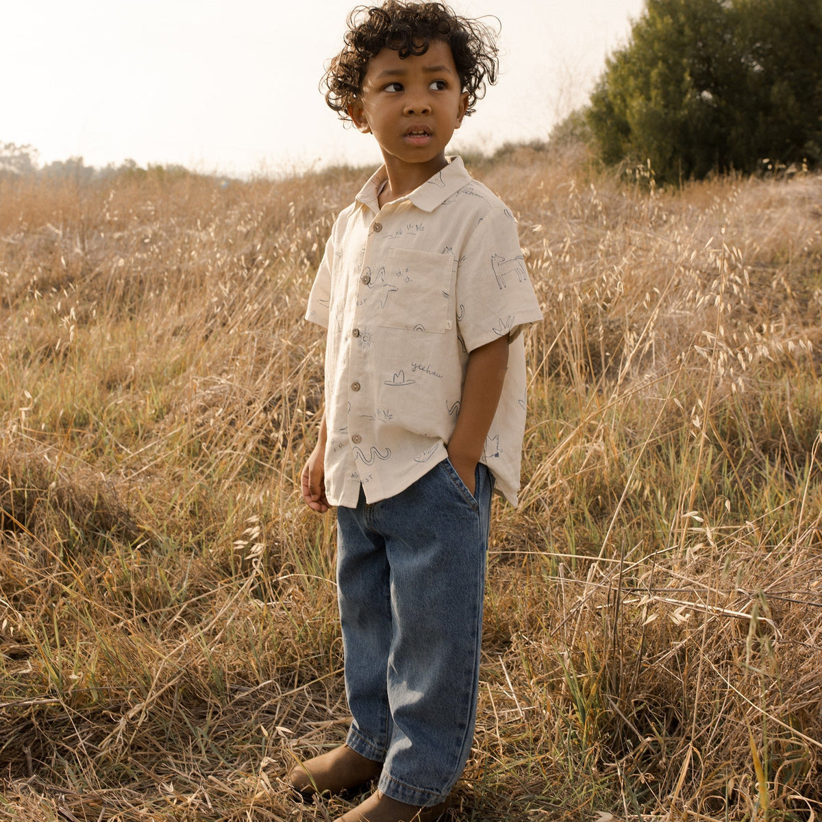 Collared Shirt - Wild West-Rylee & Cru-Little Soldiers