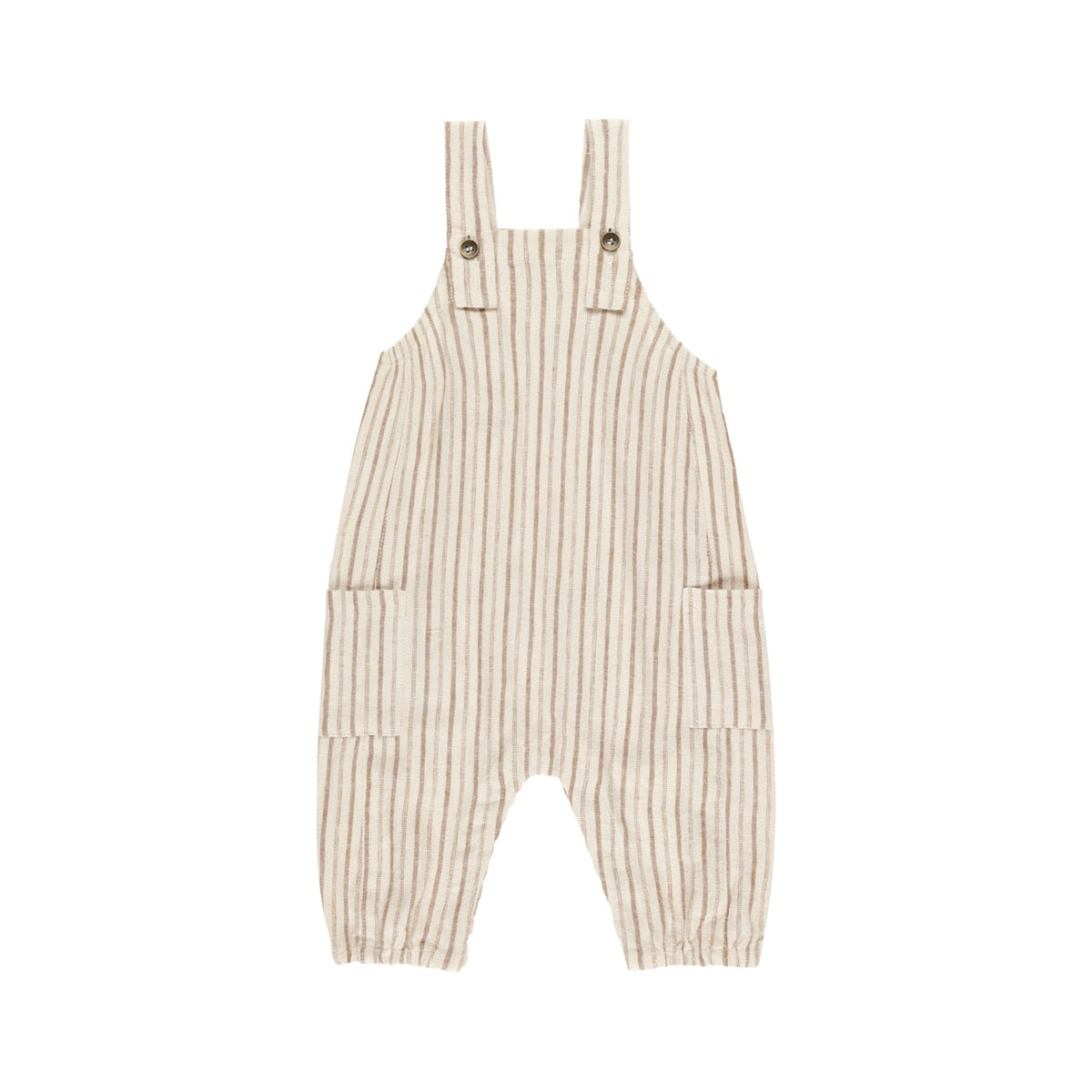 Cargo Baby Overall - Saddle Pinstripe-Rylee & Cru-000-Little Soldiers