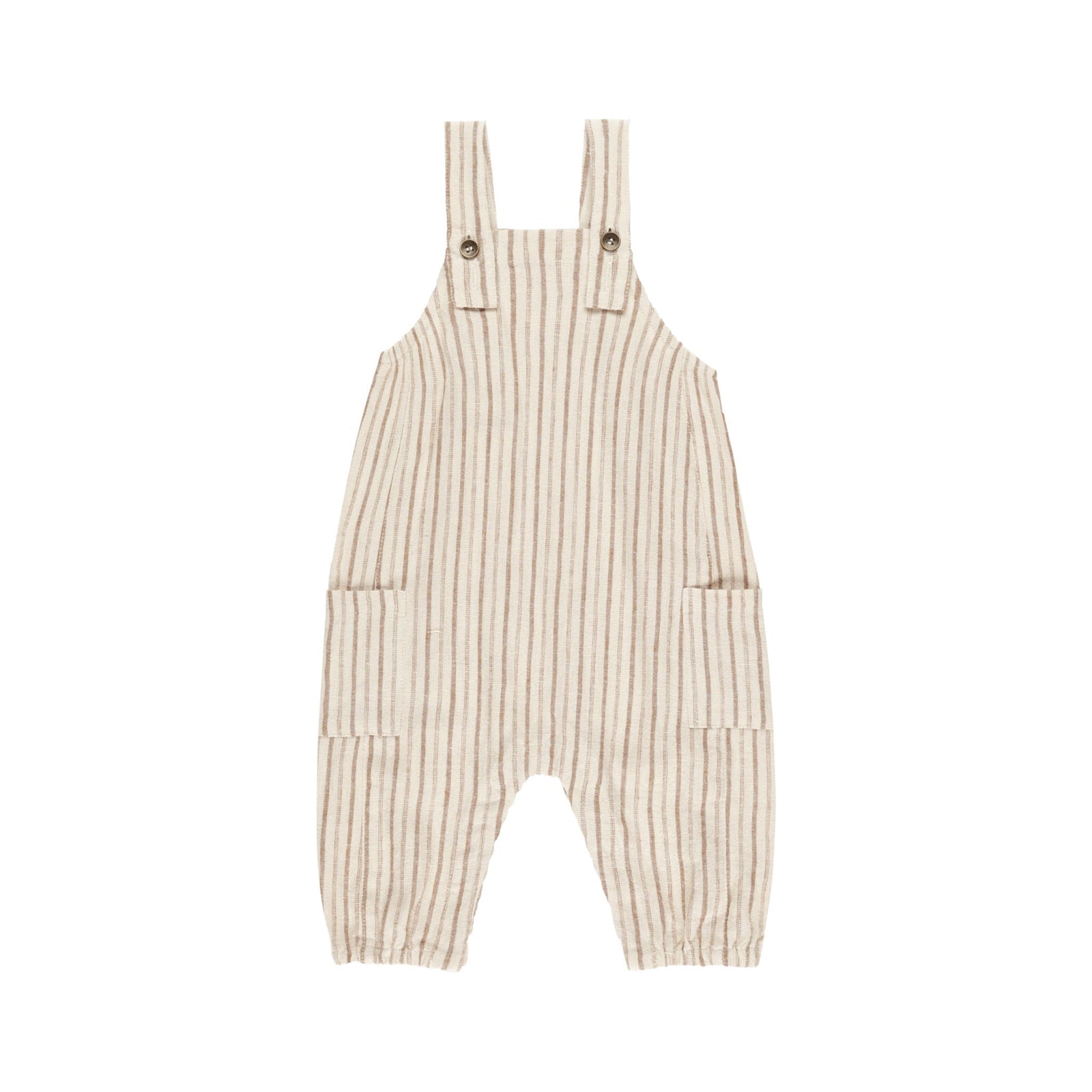 Cargo Baby Overall - Saddle Pinstripe-Rylee & Cru-000-Little Soldiers