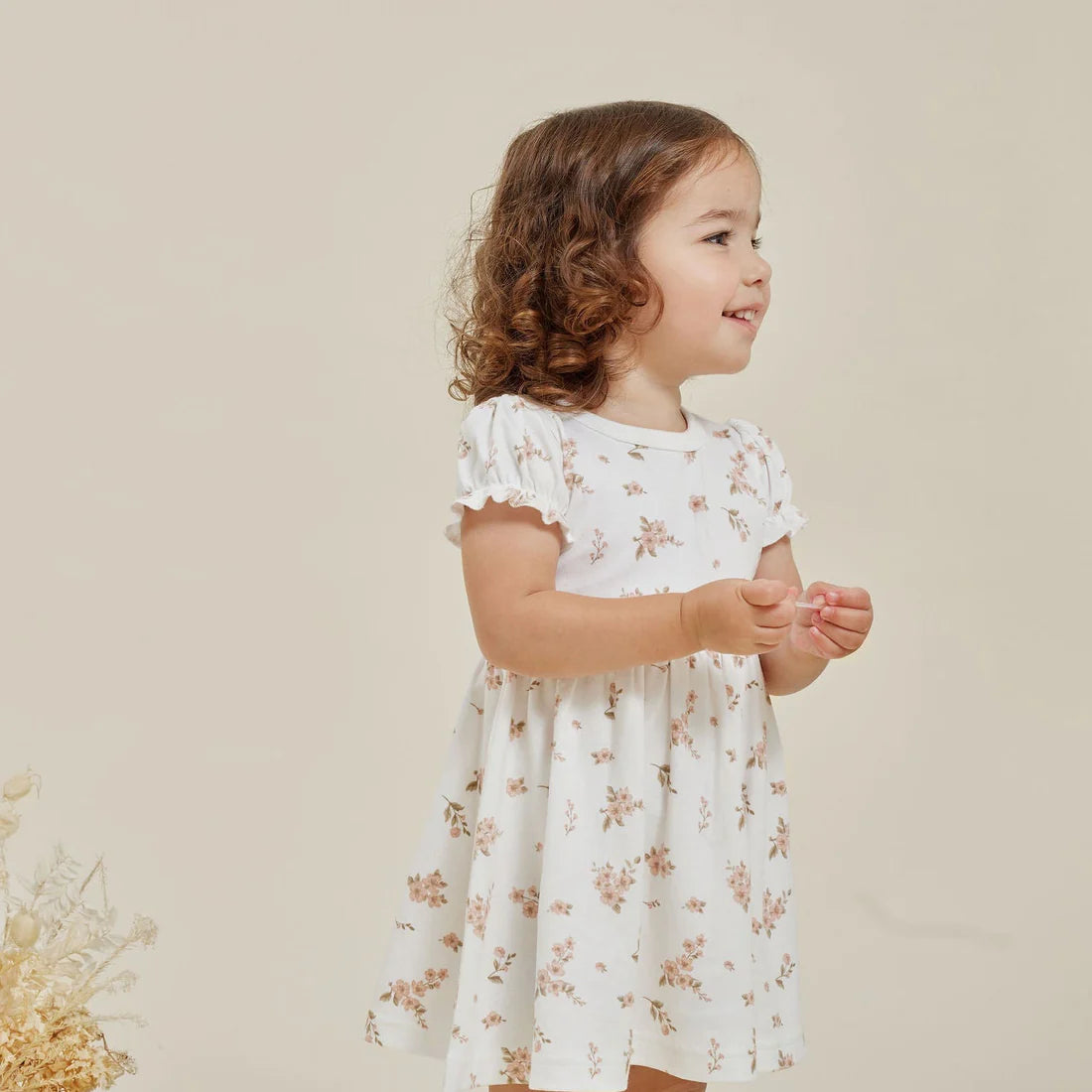 Blossom Skater Dress - White-Aster & Oak-0-Little Soldiers