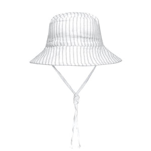 Explorer Kids Reversible Classic Bucket Hat - Finley / Blanc-Hats-Bedhead Hats-3-6mth/42- 46cm / XS-Little Soldiers