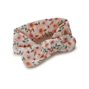 Spring Floral Organic Jersey Wrap & Topknot Set-Swaddles & Wraps-Snuggle Hunny Kids-Little Soldiers