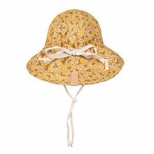 Wanderer Girls Reversible Panelled Bucket Sun Hat - Farah / Flax-Hats-Bedhead Hats-46-50cm / 6-12 months / S-Little Soldiers