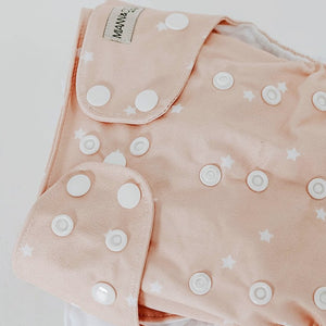 Reusable Cloth Nappy - Rosewater Star