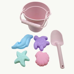 Silicone Scrunch Beach Toys - Pastel Pink-Cherub & Me-Little Soldiers