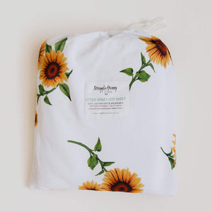 Fitted Cot Sheet Sunflower