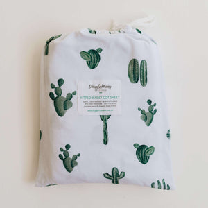 Fitted Cot Sheet - Cactus